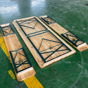 Ensembles de <span class=keywords><strong>table</strong></span> et de <span class=keywords><strong>banc</strong></span> de bière en <span class=keywords><strong>bois</strong></span> pliables d'extérieur pour banquet - Product Image 1