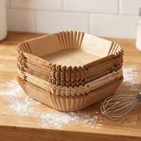 Revêtements carrés pour friteuse à air, antiadhésifs, réutilisables, écologiques, résistants à l'huile et à la chaleur, qualité alimentaire, taille personnalisée, compatibles four, OEM