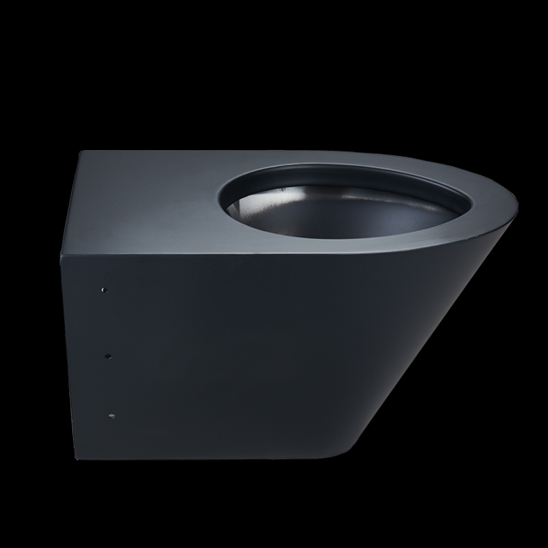 Modern Black Color Toilet Stainless Steel Wall Hung Prison Toilet Bowl For Sale