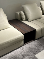 Athen Italienische minimalist ische Klavier tasten Luxus Sofa Beige Leder Couch Schnitts ofa Italien Leders ofa