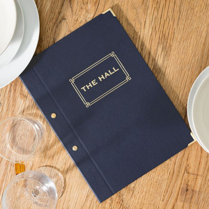 Menu personnalisé en similicuir A4, cartes de menu de restaurant avec porte-menu fixé par vis - Product Image 1