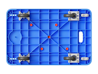 Chariot de courses pliable à quatre roues en plastique, capacité 300 kg, OEM