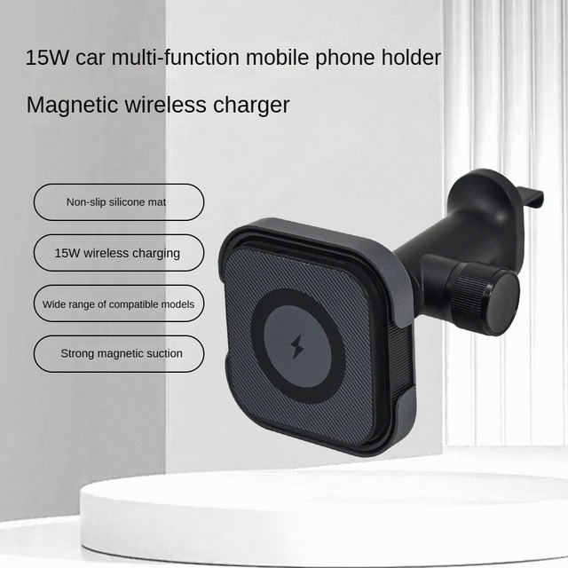 15W for Magnetic Wireless Car Charger Type-C Phone Mount Air Vent Clip 360 Rotation Strong Magnetic Universal All Cars OTP OVP
