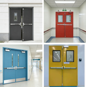 Portes coupe-feu en acier galvanisé de haute qualité, résistance au feu 1,5 heure, pour usage commercial, avec isolation, design moderne, garantie 5 ans - Product Image 2