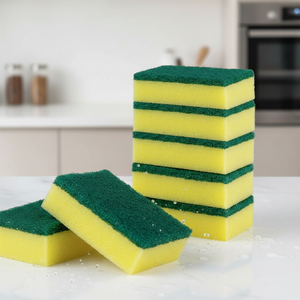 ספוגי ניקוי למטבח איכותיים, אקולוגיים, מיקרופייבר, לא שורטים, לניקוי כלים, רפידות קרצוף, מחומר ספוגי, Happy Seven - Product Image 1