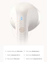 USAMS YO17 Headphone Nirkabel BT5.3 Berkualitas Tinggi dari Pabrik, Port Pengisian Daya Usb c, Earphone TWS Peredam Kebisingan Warna-warni