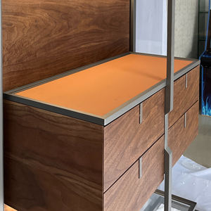 מודרני מותאם אישית מבריק גבוהה צבוע אלומיניום סגסוגת זכוכית ארון עבור וילה בית מלון חדר שינה ובית שימוש סלון - Product Image 4