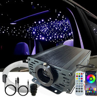 Kit d'éclairage LED pour ciel étoilé de voiture 16W, 1000 fibres optiques, moteur de lumière étoilée, IP65, contrôle par application et télécommande