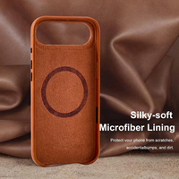 Étui de téléphone fin en cuir véritable personnalisable anti-ondes électromagnétiques avec protection d'écran pour 17 Air Manufacturer