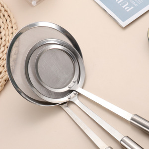 Juego de cucharas coladoras de acero inoxidable, 3 tamaños, colador de cocina para cocinar, cuchara para desnatizar aceite de fideos - Product Image 2
