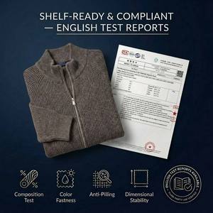 <strong>Men's</strong> Zip up Cardigan <strong>Sweaters</strong> Heavy Weight Old Money Style Mock <strong>Neck</strong> Casual <strong>Turtle</strong> <strong>Neck</strong> <strong>Sweaters</strong> Knitted Essentials Knitwear - Product Image 4