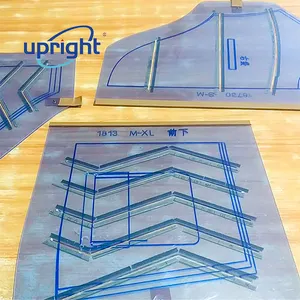 Upright 1.0mm 1.5mm 915*1830mm Clear With Blue Tint Transparent Rigid PVC Sheet For Garment Template Cloth Board Use