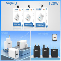 Chargeur USB certifié CE 120W, prise EU US UK, chargeur de téléphone portable, adaptateur de chargeur mural rapide pour Xiaomi Redmi