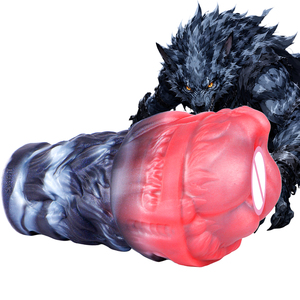 Masturbadores de fantasía OEM ODM con forma de animal para entrenamiento del pene, orgasmos, impermeables, de silicona segura para el cuerpo, tipo vagina de bolsillo para hombre. - Product Image 2