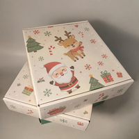 Boîte d'expédition de luxe haut de gamme pour la saison de Noël, emballage cosmétique en carton ondulé recyclé, boîte de colisage de Noël personnalisée avec finition spéciale