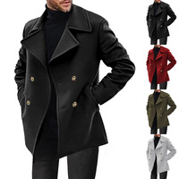 Manteau trench pour homme transfrontalier, printemps et automne 2025, pardessus pour homme, mi-long, décontracté, veste pour homme
