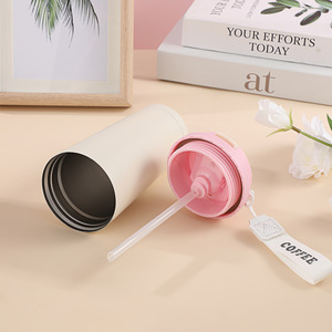 Lily Of The Valley Dual Drink Coffee Cup 304 Stainless Steel Vacuum Insulated With Straw And Carrying Strap For Travel - Product Image 1