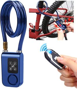 Kunci Kabel <span class=keywords><strong>Alarm</strong></span> Kombinasi Tombol Luar Ruangan Anti Maling Baja Tahan Air dengan Sirene dan Kata Sandi untuk Sepeda, Grosir OEM - Product Image 1