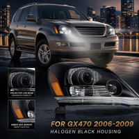 Phare de projecteur halogène pour Lexus GX470 UZJ120 2004-2009, ensemble de phares avant, LHD RHD, remplacement automatique du phare