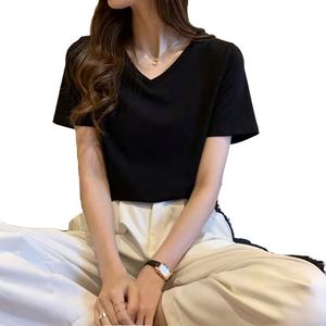 Camiseta Corta de Verano para Mujer al por Mayor, Estilo Básico, 10 Colores, con Ombligo Expuesto, Elástica, Ajustada, de Manga Corta, Top Básico Dulce - Product Image 2