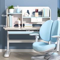 Bureau d'apprentissage ergonomique de haute qualité en métal et en bois pour enfants, table d'étude multifonctionnelle moderne et luxueuse pour chambre à coucher