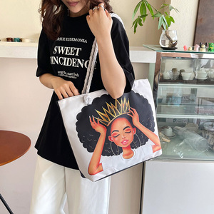 <span class=keywords><strong>Sac</strong></span> à bandoulière en toile imprimé grande capacité pour <span class=keywords><strong>femme</strong></span> 2026 avec fermeture éclair, <span class=keywords><strong>sac</strong></span> à main transfrontalier et <span class=keywords><strong>sac</strong></span> fourre-tout de shopping - Product Image 4