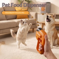Lanceur de friandises pour animaux de compagnie en plastique écologique, distributeur de nourriture pour chiens et chats, jouet interactif lanceur de friandises pour chiens, chats, chiots, entraînement et jeu