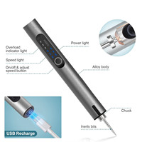 Stylo de gravure électrique avec lumière, machines de gravure DIY avec 45 embouts, outil rotatif sans fil pour métal, bois, verre, plastique, jade