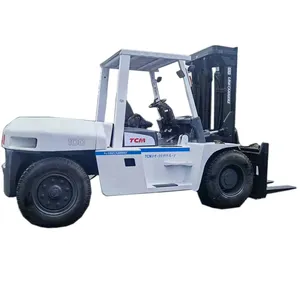 TCM 10 Ton Forklift bekas besar Diesel Jepang asli 10 Ton mesin pembakaran Internal FD100Z 10ton tcm forklift layanan manual