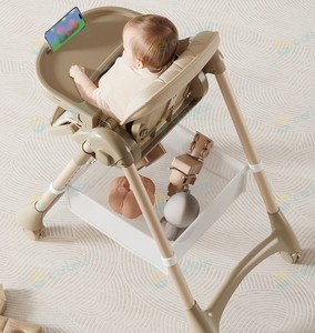 Sedia a sdraio pieghevole seggiolone per bambini sedia per capelli altezza regolabile con ruote cestello opzionale - Product Image 4