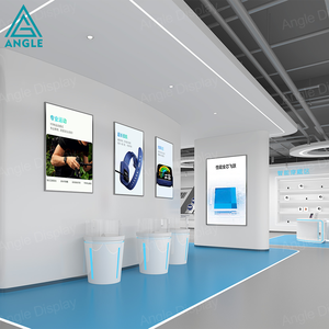 Système d'étagères murales en métal de <span class=keywords><strong>style</strong></span> <span class=keywords><strong>industriel</strong></span> pour magasin d'électronique, <span class=keywords><strong>vitrine</strong></span> en verre pour appareils, pièce intérieure de commerce de détail - Product Image 3
