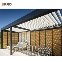 Pare-soleil automatique pour Patio, toit facile, moderne en Aluminium bicromatique de haute qualité, Pergola en métal