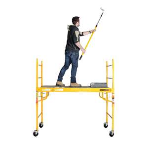 Échafaudage mobile pliable de 2,8 m, plateforme d'escalade pour la rénovation, cheval de travail épaissi, échafaudage <span class=keywords><strong>portable</strong></span> à montage rapide - Product Image 1