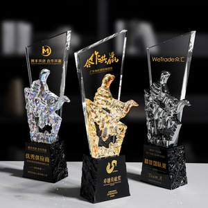 Trophée en cristal Fangxi personnalisé avec logo pour les champions d'équipe, événements sportifs - Product Image 3