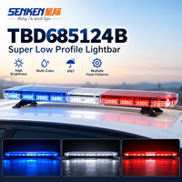 Barre lumineuse LED de signalisation clignotante SENKEN, multicolores (rouge, ambre, bleu, blanc), avec design modulaire CAN Bus conforme à la norme ECE R65