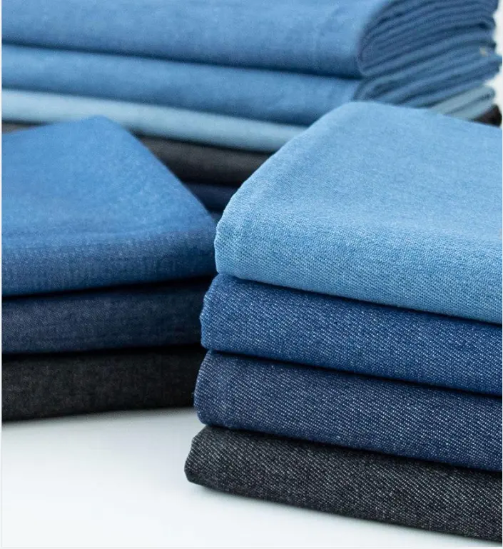 Großhandel Niedrige Preise Gewebter Denim Stretch Denim für Jeans Indigoblau Farbe