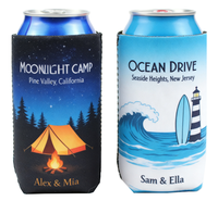 Porte-canettes de bière pliable en néoprène avec logo personnalisé, isolateur thermique durable pour événements extérieurs et barbecues (vente en gros)