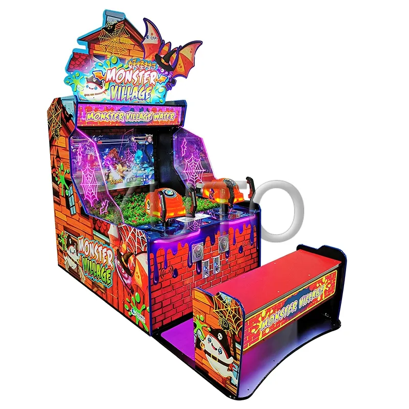 Meilleure vente Arcade à pièces de monnaie Sport d'intérieur Amusement facile à l'eau tir démon Village 3 Machines de jeu pour enfants à vendre