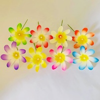 8pcs Hiasan Rambut Bunga Plumeria Busa Batang Tunggal, Aksesoris Telinga Bunga Hibiscus Tiare Buatan untuk Wanita dan Anak Perempuan, Pesta, Menari