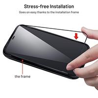 Lot de 2 protections d'écran en verre trempé ultra-minces 3D Radian 9H de qualité AAA, anti-traces de doigts, étanches, pour téléphone portable