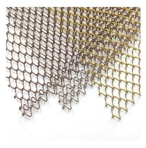 Woven Metal <strong>Beaded</strong> Door Curtain Decorative Chain Mesh Stainless Steel Curtain Mesh Fireplace Wire Mesh Curtain - Product Image 3