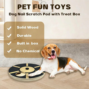 Wooden Dog <b>Scratching</b> <b>Post</b> 30cm Multifunctional Claw Care With Treat Box Pet Grooming Tool - Product Image 5