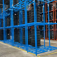 Étagère à pneus empilable en acier Q235, robuste, pliable, avec revêtement en poudre, pour entrepôt, fabrication directe JX Factory