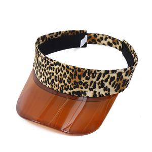 Sombrero de Playa Transparente al por Mayor con Visera de Poliéster PVC para Mujer, Protección UV, Sombrero de Sol sin Parte Superior para Exteriores - Product Image 1