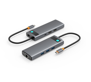 <span class=keywords><strong>Hub</strong></span> <span class=keywords><strong>USB</strong></span> <span class=keywords><strong>C</strong></span> 7 en 1, Adaptador <span class=keywords><strong>USB</strong></span> 3.1 Tipo <span class=keywords><strong>C</strong></span> a HDMI, <span class=keywords><strong>Hub</strong></span> <span class=keywords><strong>USB</strong></span> 3.0 con Triple Salida de Video para Computadora Portátil y de Escritorio - Product Image 1