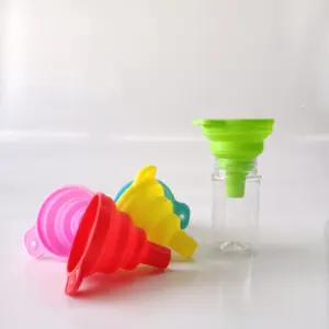 Wholesale Plastic Foldable Kitchen Cheap Multi-functional Silicone Funnel For Cooking Spice