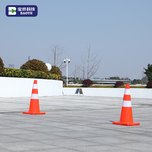 Baoye PVC personalizar cono de tráfico reflectante 28 "36 PVC seguridad carreteras señal Flexible colorido cono de tráfico - Product Image 6
