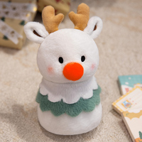 Renne de Noël en peluche doux et exquis, adorable, pour cadeaux de Noël, stock de vente au détail, jouet en peluche festif, personnalisable en gros avec logo