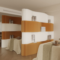 Cloison de Séparation Pliante et Portable en Carton Nid d'Abeille Papier Kraft, avec Lumière, pour Salons, Événements et Expositions