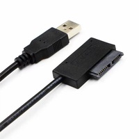 Usb a 7 + 6 13pin Slim Sata/IDE para Cd Dvd Rom Adaptador de cable de unidad óptica